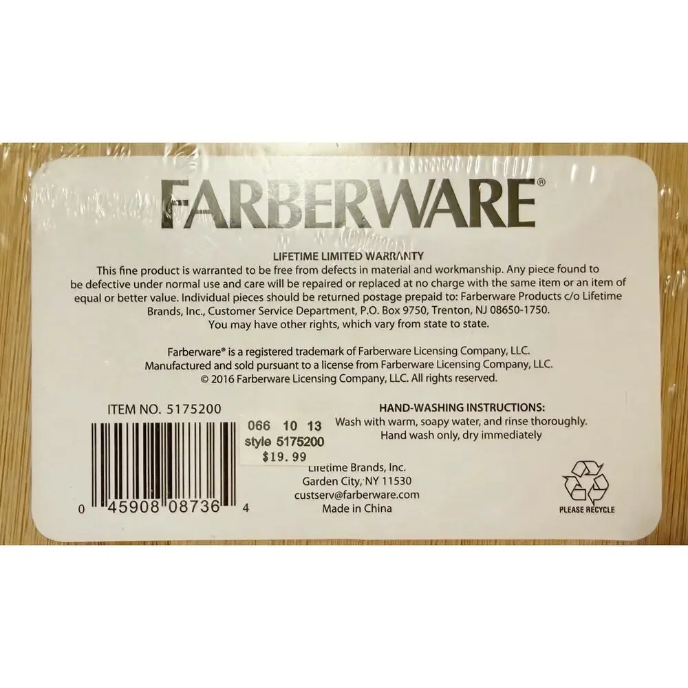 New Farberware State of Minnesota Shape Bamboo Cutting Board Kitchen Decor
